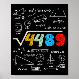 Affiche 67 Meme Racine Carrée 4489 Faites Le Calcul Annive