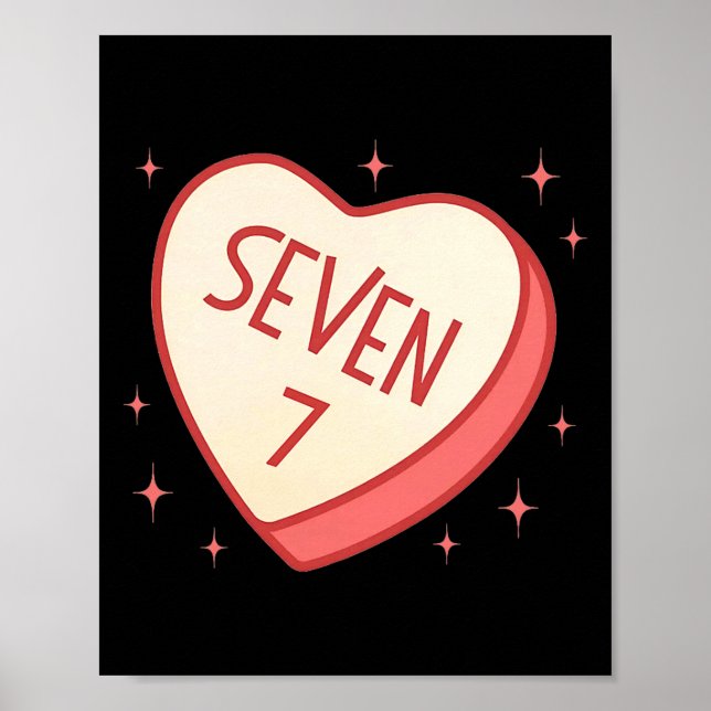 Affiche 67 Meme Saint-Valentin Cœur de Bonbon Six Sept Mat (Devant)