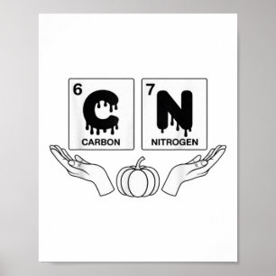 Affiche 67 Meme Science Chimie Drôle Art Citrouille Nerd J