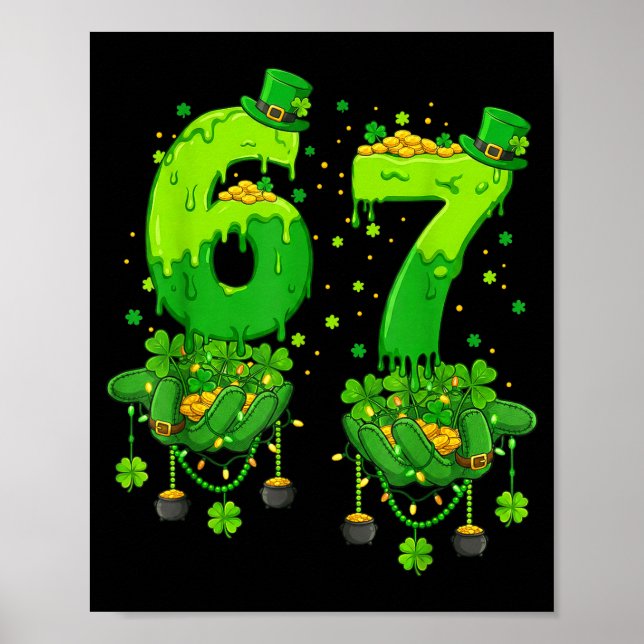 Affiche 67 Meme Shamrocks Six Seven Shamrocks 6-7 St Patri (Devant)