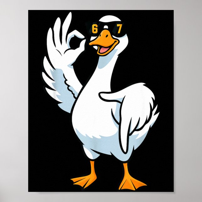 Affiche 67 Meme Silly Goose 6 7 Funny Six Seven 6-7 Gen Al (Devant)