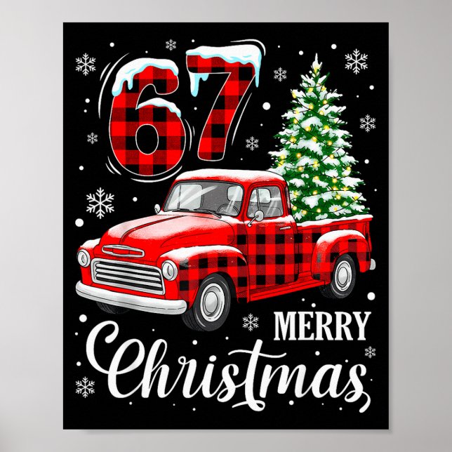 Affiche 67 Meme Six Seven Drôle De Noël Meme Argot Femmes (Devant)