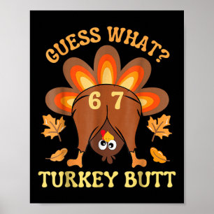 Affiche 67 Meme Six Seven Drôle de Thanksgiving Devinez qu