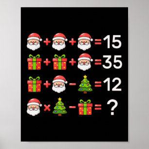 Affiche 67 Meme Six Seven Équation de Noël Mathématique Xm