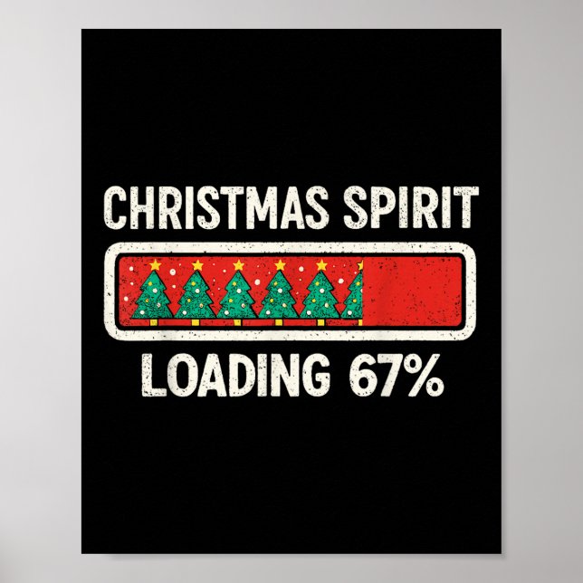 Affiche 67 Meme Six Seven Esprit de Noël Chargement Gen Z  (Devant)