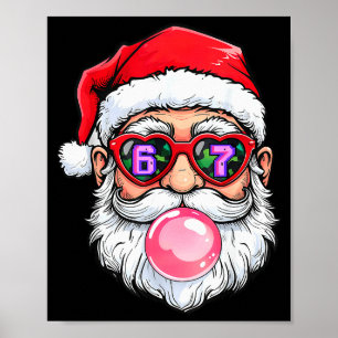 Affiche 67 Meme Six Seven Numéro 6-7 6 7 Drôle Santa Noël