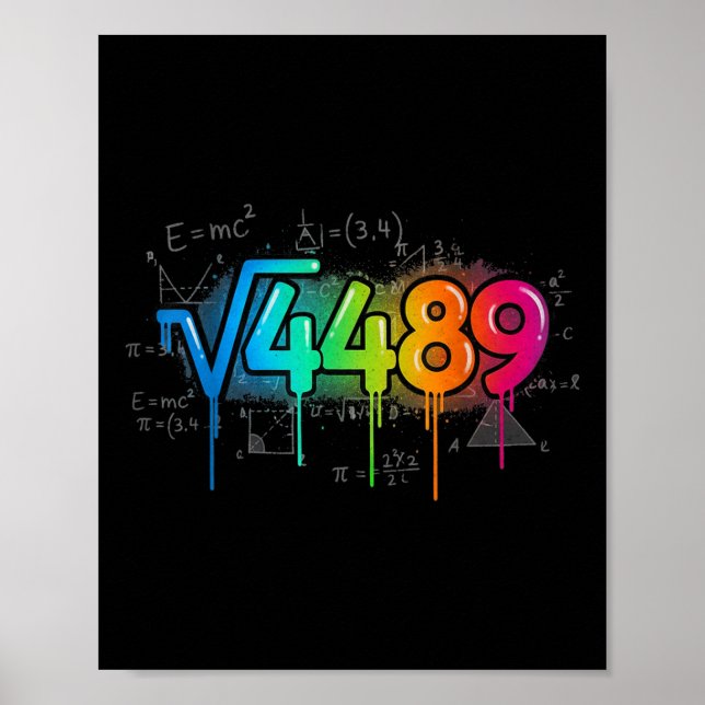 Affiche 67 Meme Square Root 4489 Drip Six Seven Math Teach (Devant)