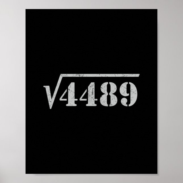 Affiche 67 Meme Square Root 4489 Slang Math 6 7 Retro Men  (Devant)