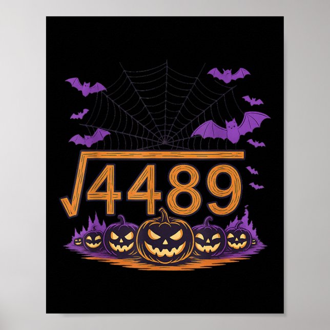 Affiche 67 Meme Square Root 4489 Slang Math Halloween Cost (Devant)