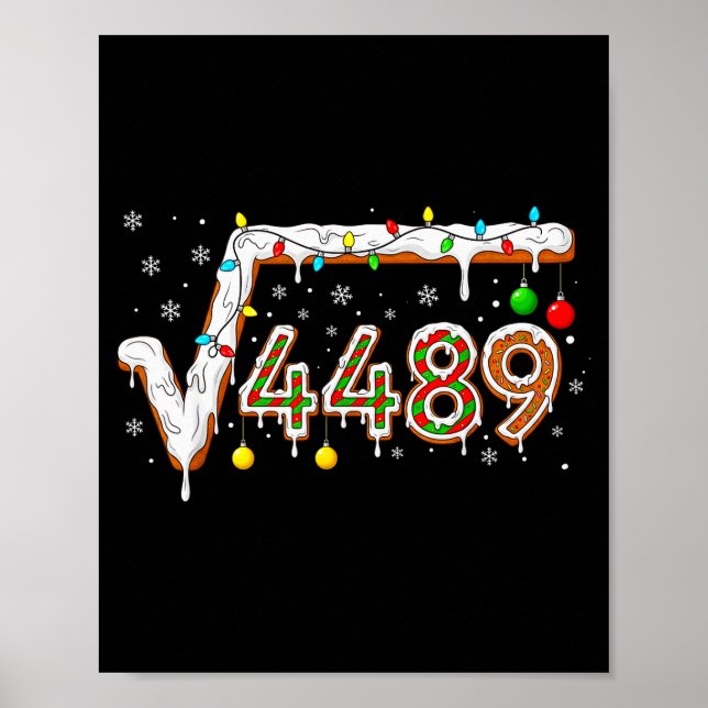 Affiche 67 Meme Square Root 4489 Slang Math Teacher Funny  (Devant)
