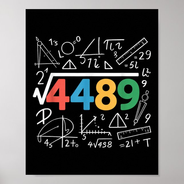 Affiche 67 Meme Square Root 4489 Slang Six Seven Math Teac (Devant)