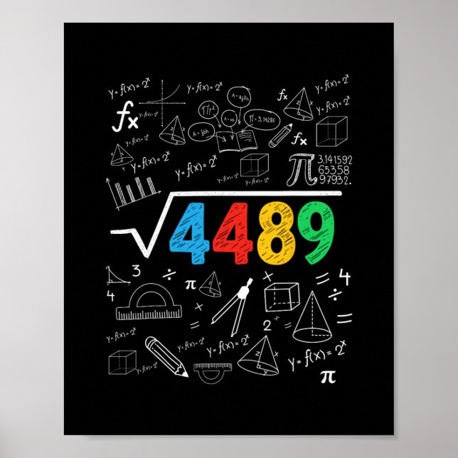 Affiche 67 Meme Square Root 4489 Slang Six Seven Math Teac (Devant)