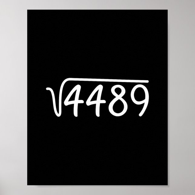 Affiche 67 Meme Square Root 4489 Teen Six Seven Slang Math (Devant)