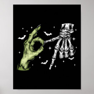Affiche 67 Meme Squelette Main Zombie 6 7 Halloween Six Se