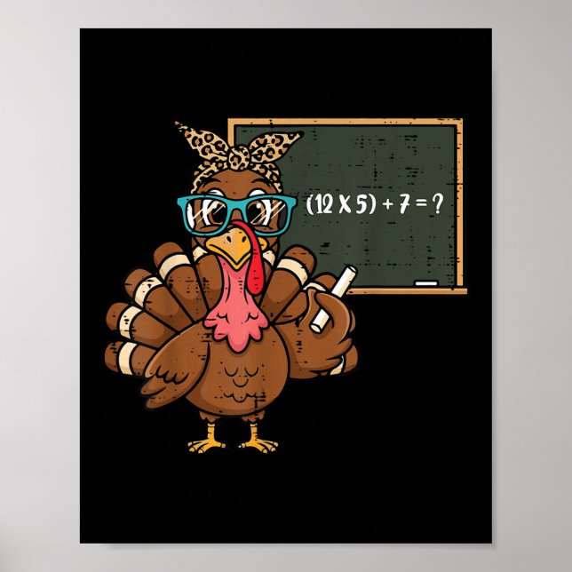 Affiche 67 Mème Thanksgiving Dinde Drôle 6 7 Enseignant Ho (Devant)
