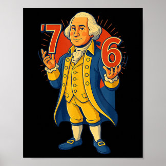 Affiche 67 mèmes drôles de George Washington Six Seven Gen