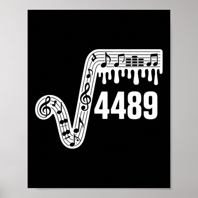Affiche 67 Music Drip Meme Square Root 4489 Slang Funny Ma (Devant)