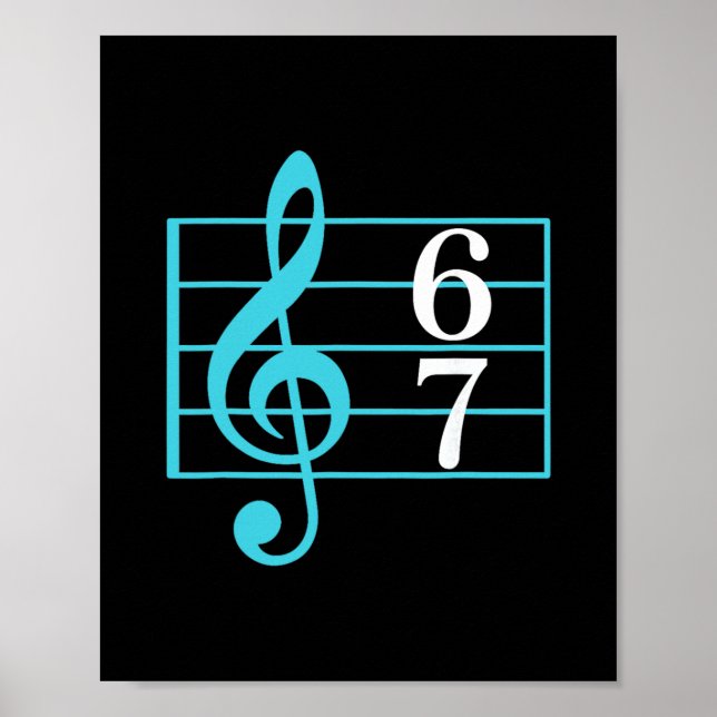 Affiche 67 Musique Mème Argot Six Sept Professeur de Musiq (Devant)