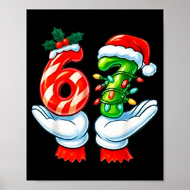 Affiche 67 Noël 67 Mème Gen Alpha Argot Canne à Sucre Xm (Devant)