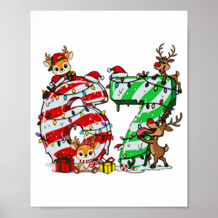 Affiche 67 Noël 6 7 Mème Pyjama Fête Génération Alpha Sl