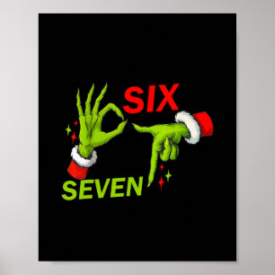 Affiche 67 Noël Citation de Meme Tendance 6 7 Costume de M