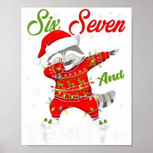 Affiche 67 Noël Drôle Six Sept Bruh Mème Brainrot Sa