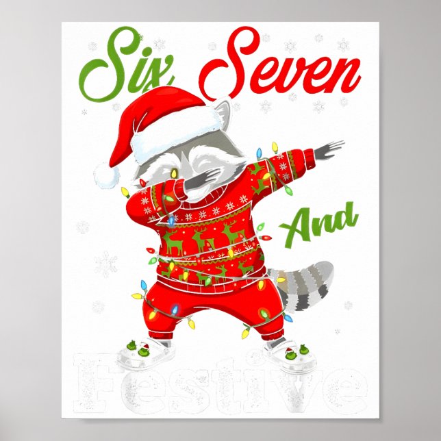 Affiche 67 Noël Drôle Six Sept Bruh Mème Brainrot Sa (Devant)