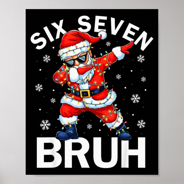 Affiche 67 Noël Drôle Six Sept Bruh Meme Dabbing San (Devant)