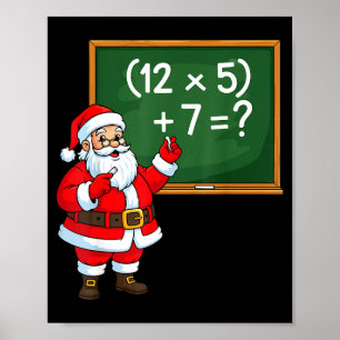 Affiche 67 Noël du professeur Santa Six Sept Mème Brainrot