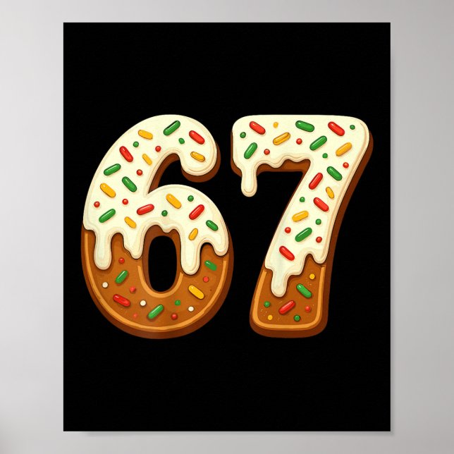 Affiche 67 Noël Vacances 6 7 Mème Génération Alpha Arrière (Devant)