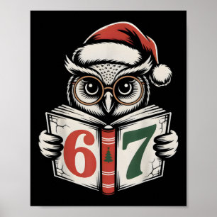 Affiche 67 Numéro Hibou Noël Mème Internet Vacances