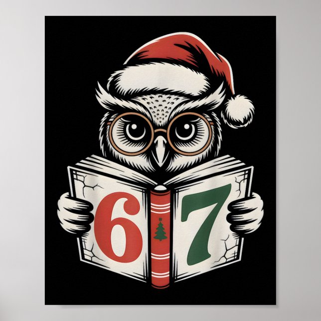 Affiche 67 Numéro Hibou Noël Mème Internet Vacances  (Devant)