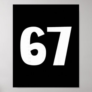Affiche 67 Numéro Soixante-sept Drôle Mème Six Sept Corres