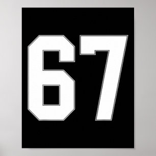Affiche 67 Numéro Soixante-sept Équipe Sports Graphique As