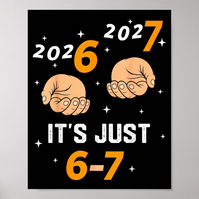 Affiche 67 Nye 2026 New Years Funny 6 7 Number Six Seven M (Devant)