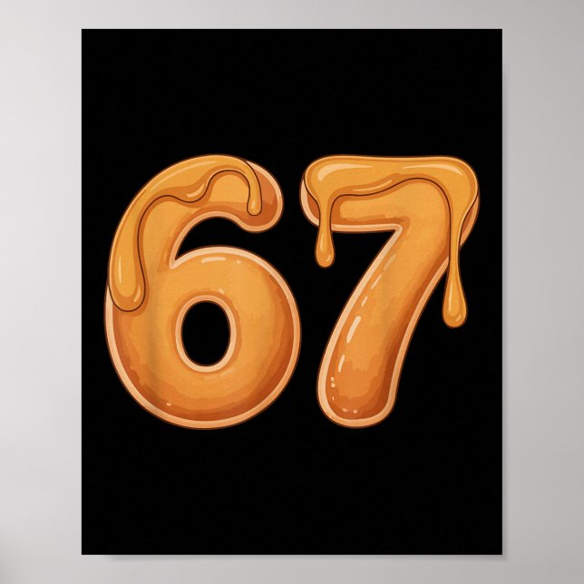 Affiche 67 Pancake Meme Funny Six Seven Slang  (Devant)