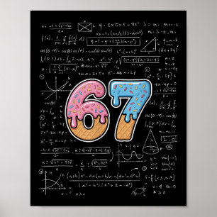 Affiche 67 Prof de maths Mathématiques 67e Numéro Glace 