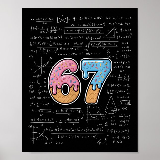 Affiche 67 Prof de maths Mathématiques 67e Numéro Glace  (Devant)