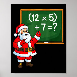 Affiche 67 Prof de Noël Santa Six Sept Mème Brainrot