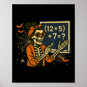 Affiche 67 Professeur Halloween Squelette Six Sept Mème Ma