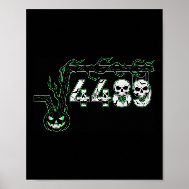 Affiche 67 Root Six Seven 6 7 Meme Funny Halloween Pumpkin (Devant)