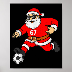 Affiche 67 Santa Foot Six Sept Mème Noël Sport Hommes