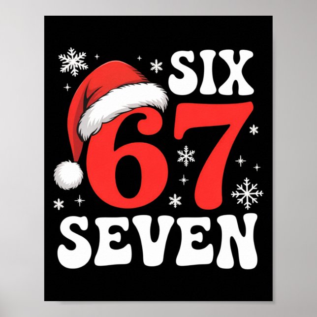 Affiche 67 Santa Hat Christmas Six Seven Funny Sayings  (Devant)