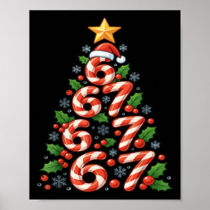 Affiche 67 Sapin de Noël Canne à Bonbon Drôle de Fête de N