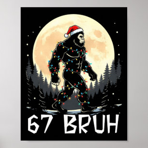 Affiche 67 Sapin de Noël Six Sept Santa Noël 67 Frère Sas