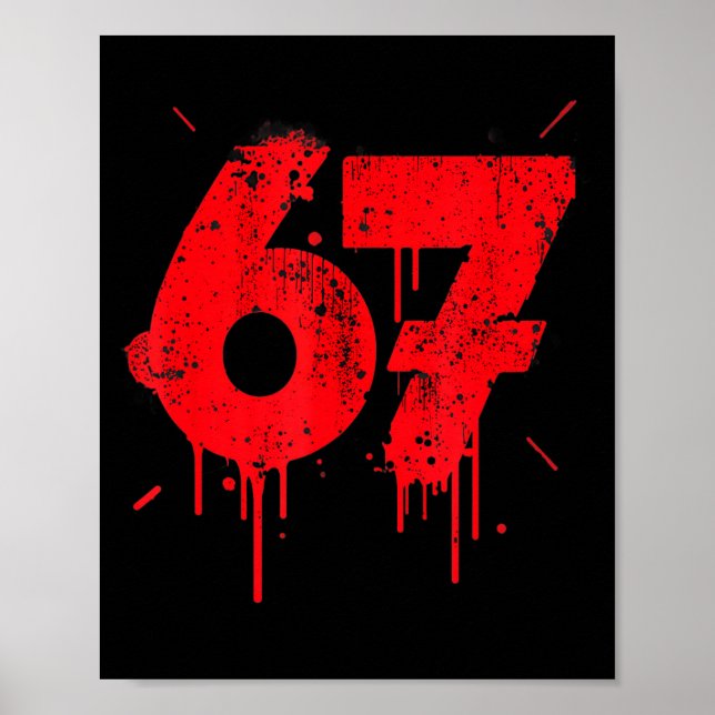 Affiche 67 Shirt, Funny Shirts 67 Meme Six Seven Men Teen  (Devant)