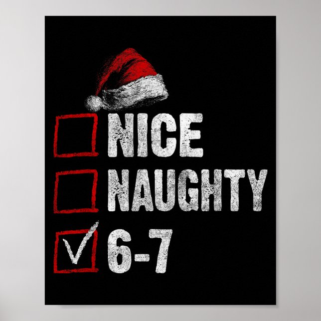 Affiche 67 Shirt Nice Naughty 67 Funny Christmas Boys Girl (Devant)