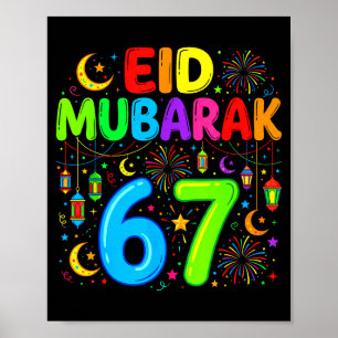 Affiche 67 six sept heureux eid mubarak enfants eid al