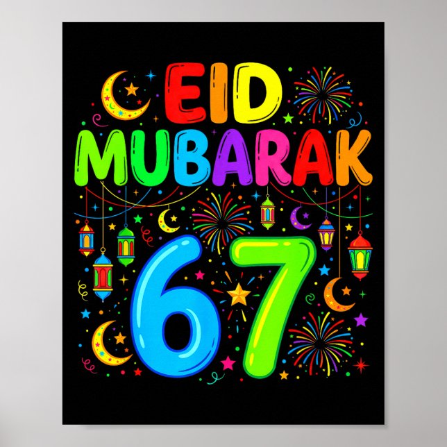 Affiche 67 six sept heureux eid mubarak enfants eid al (Devant)