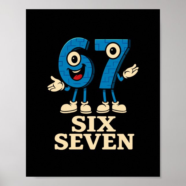 Affiche 67 Six Seven 6-7 - Drôle de Brainrot Italien Enfan (Devant)